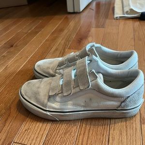 Vans White Velcro Old Skools